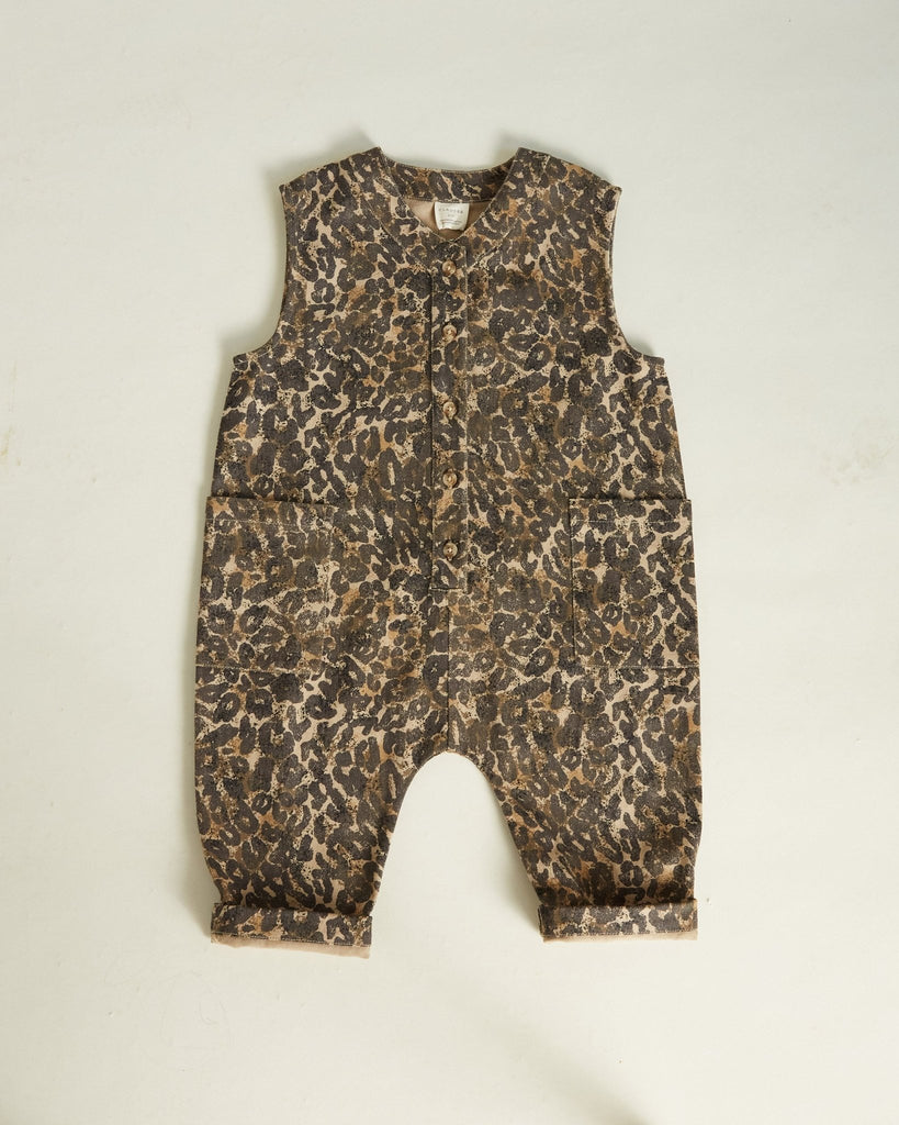 Claude & Co: Wren Leopard Print Sleeveless Overalls - Acorn & Pip_Claude & Co