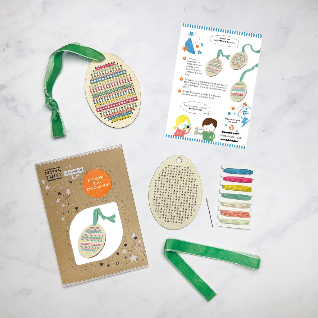 Cotton Twist: DIY Stitched Egg Decoration - Acorn & Pip_Cotton Twist