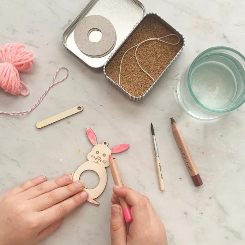 Cotton Twist: Make Your Own Pom Pom Bunny Tin - Acorn & Pip_Cotton Twist