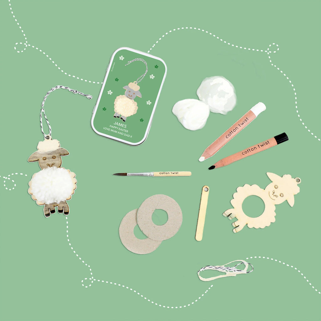 Cotton Twist: Make Your Own Pom Pom Sheep Tin - Acorn & Pip_Cotton Twist