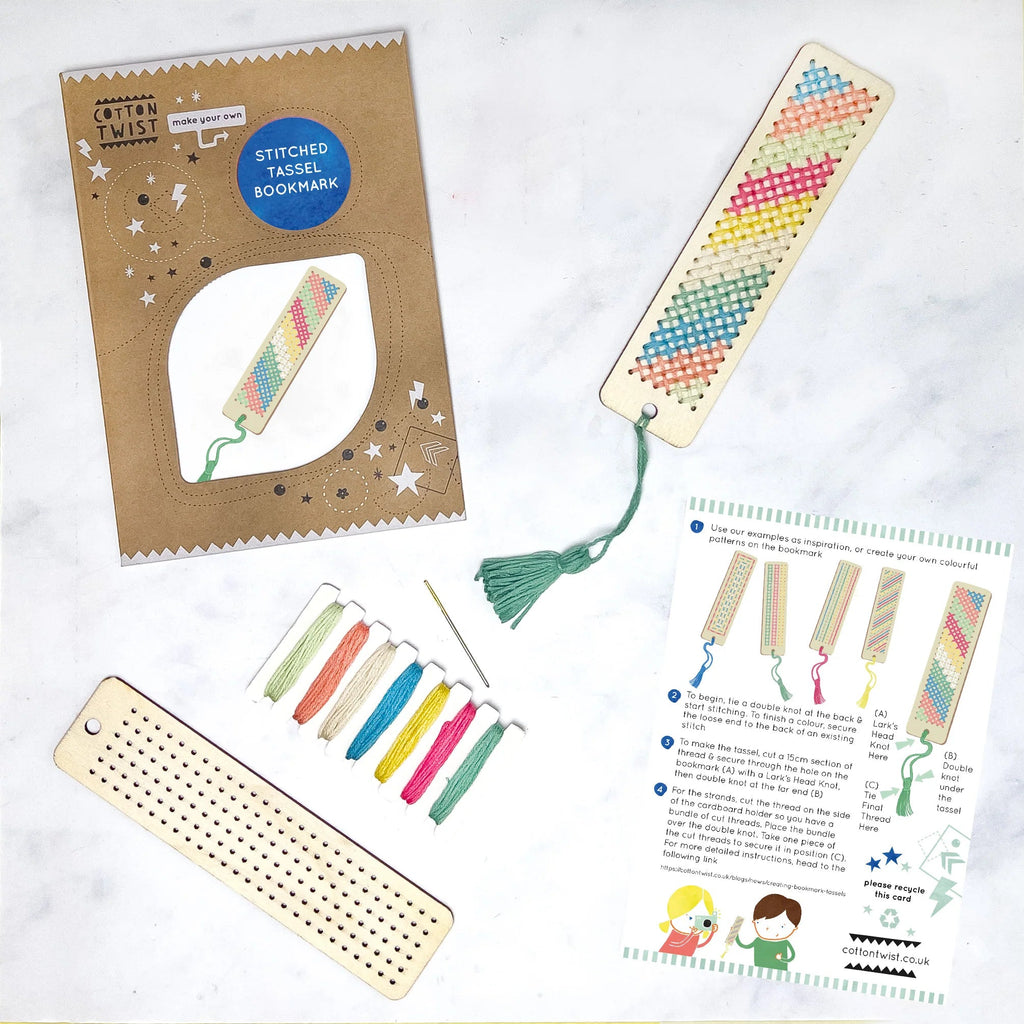 Cotton Twist: Make Your Own - Stitched Tassel Bookmark - Acorn & Pip_Cotton Twist