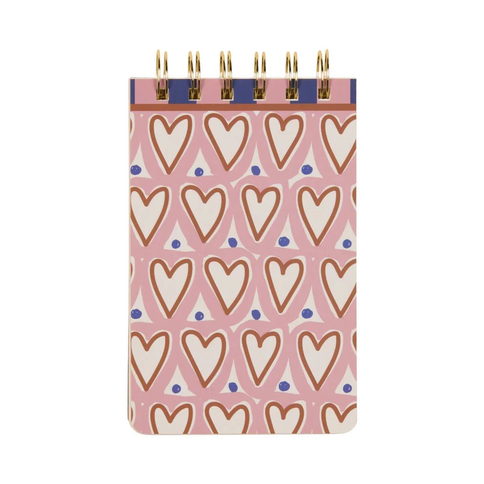 Designworks: A Dopo Hearts Twin Wire Notepad - Acorn & Pip_Designworks