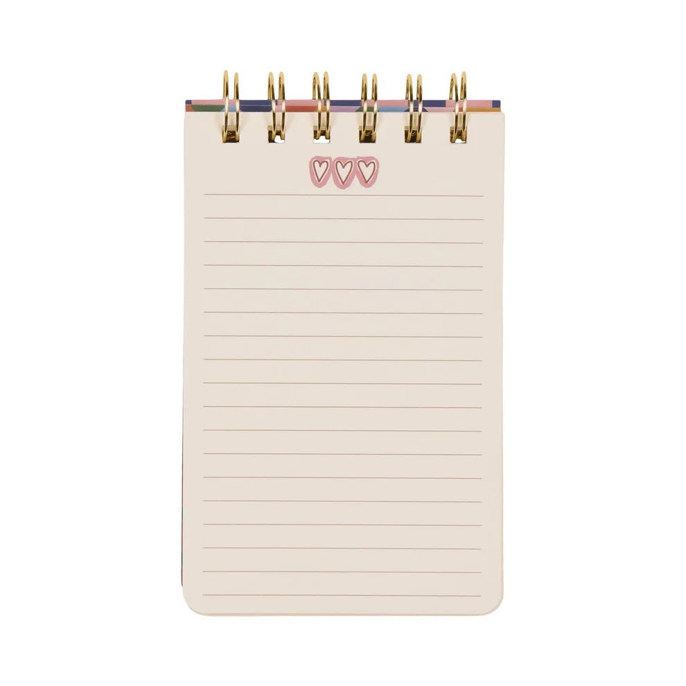 Designworks: A Dopo Hearts Twin Wire Notepad - Acorn & Pip_Designworks