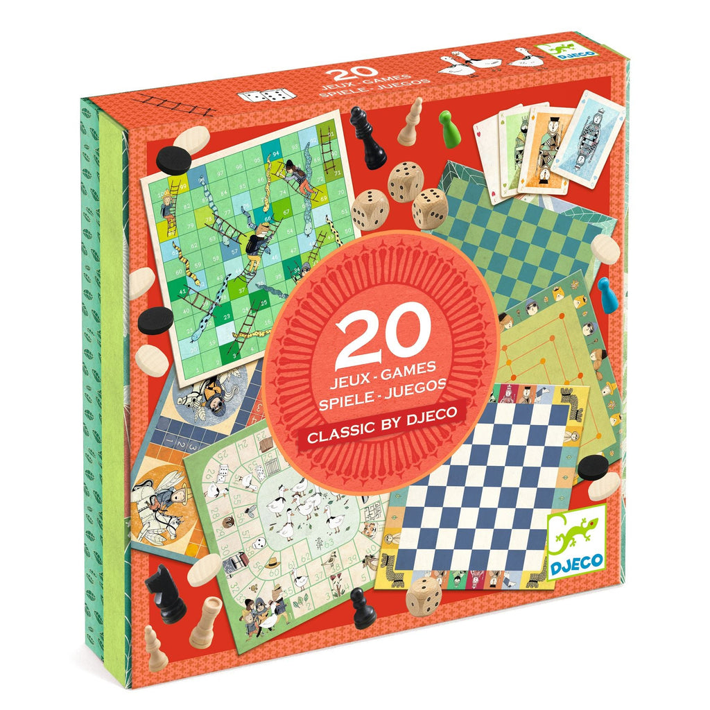 Djeco: 20 Games in a Box - Classic Game - Acorn & Pip_Djeco