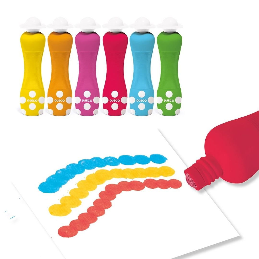 Djeco: 6 Foam Markers - Acorn & Pip_Djeco