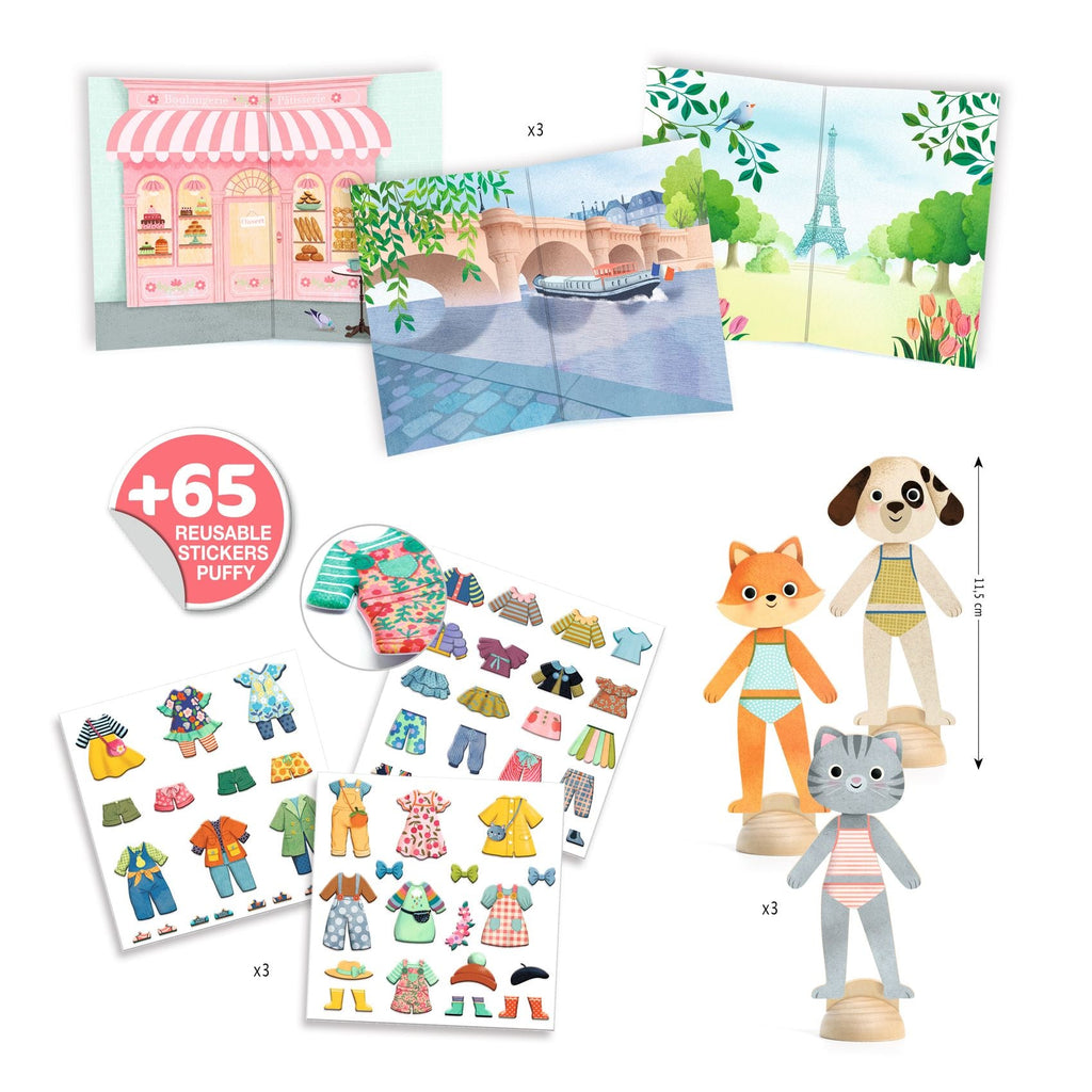 Djeco: Collage Craft Set - Bonjour Paris - Acorn & Pip_Djeco