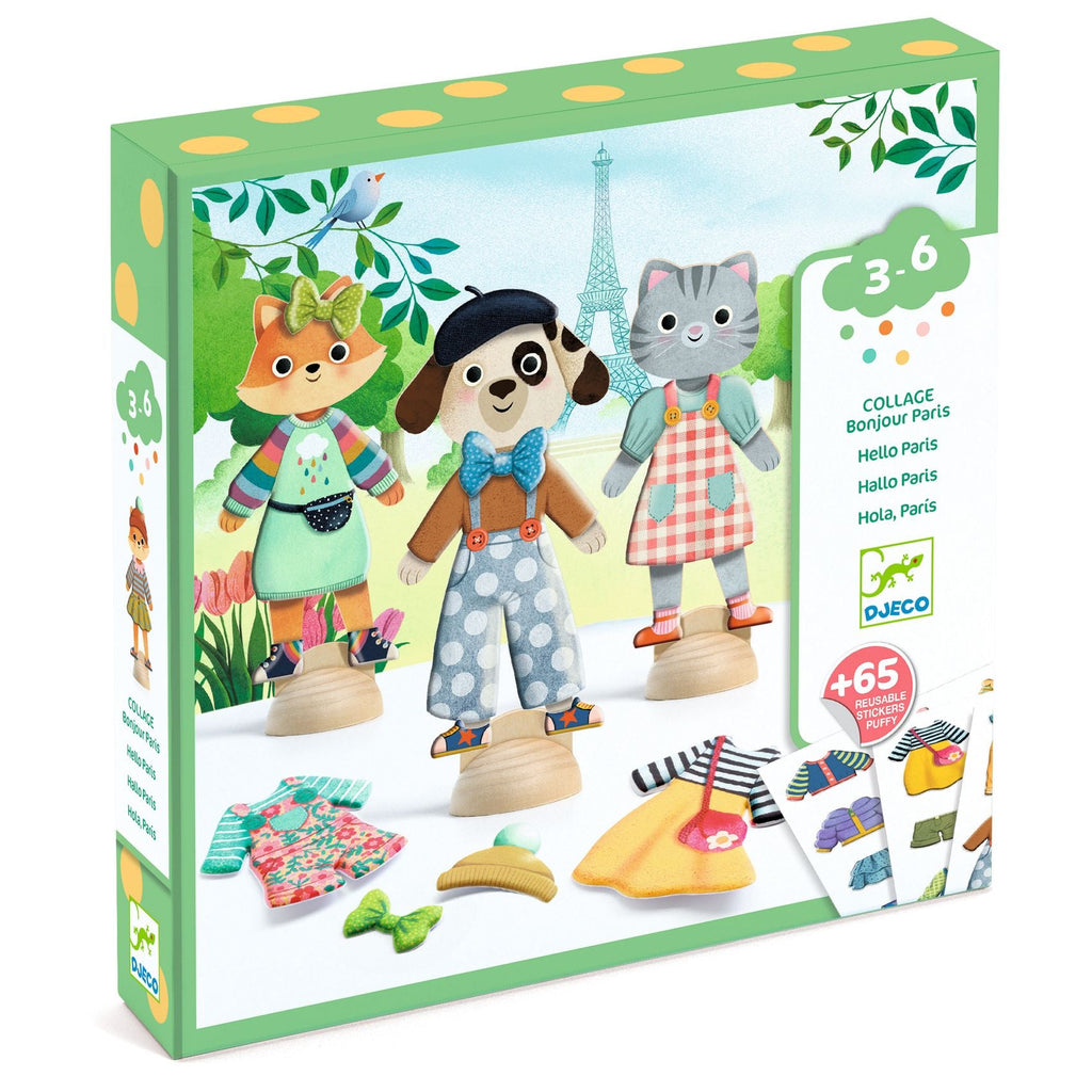 Djeco: Collage Craft Set - Bonjour Paris - Acorn & Pip_Djeco