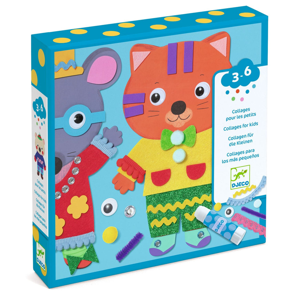 Djeco: Collage Craft Set - Mousse & Friends - Acorn & Pip_Djeco