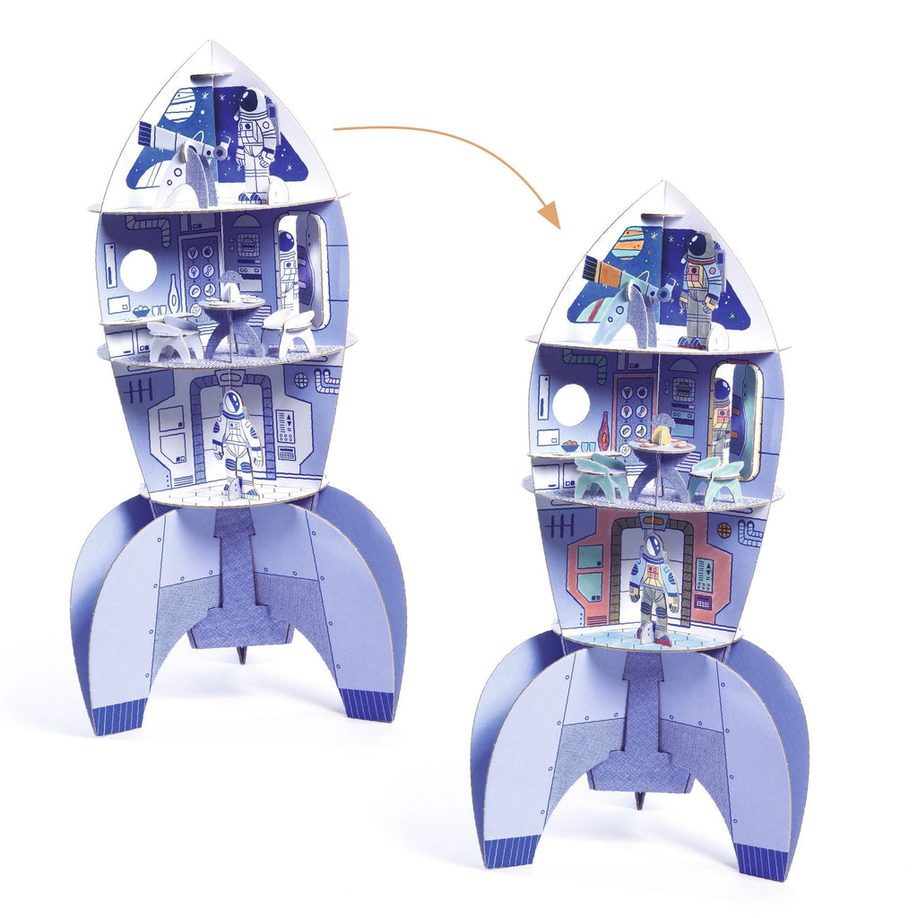 Djeco: Colour Assemble Play - Space Rocket - Acorn & Pip_Djeco