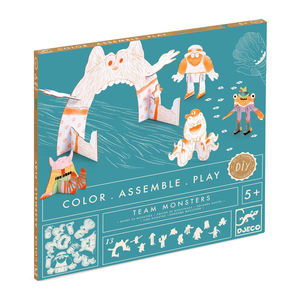 Djeco: Colour Assemble Play - Team Monsters - Acorn & Pip_Djeco