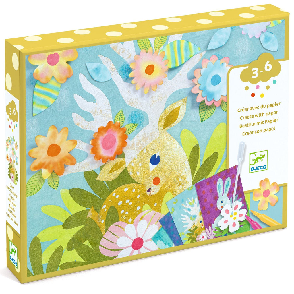 Djeco: Create with Paper Craft Set - Blotting Paper - Acorn & Pip_Djeco