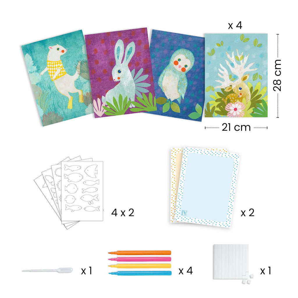 Djeco: Create with Paper Craft Set - Blotting Paper - Acorn & Pip_Djeco