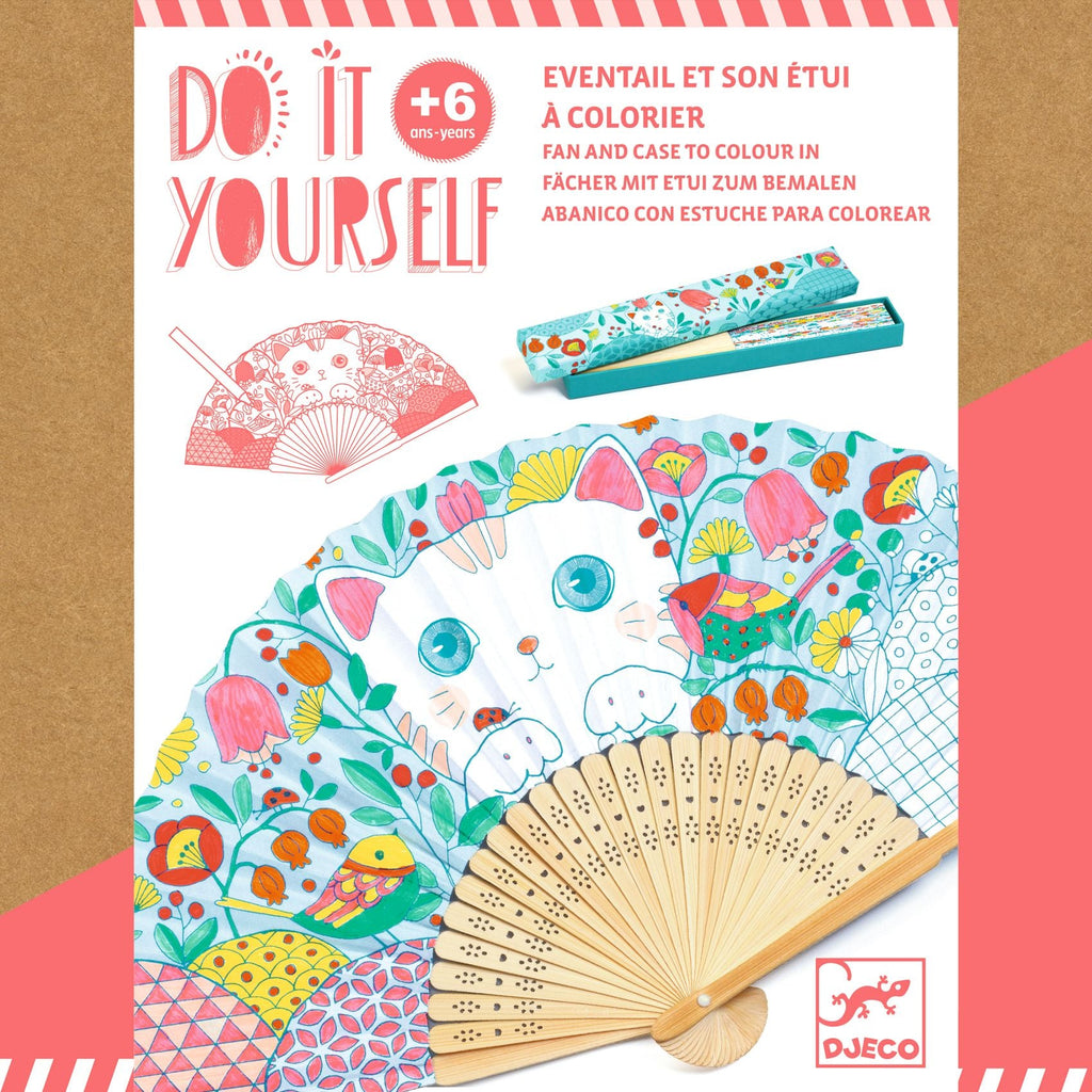 Djeco: DIY Fan and Case to Colour in - Koneko - Acorn & Pip_Djeco