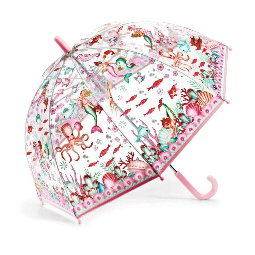 Djeco: Kids Umbrella - Mermaid Print - Acorn & Pip_Djeco