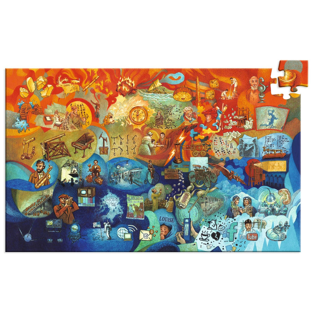 Djeco: Observation Puzzle - Inventions 350 Pieces - Acorn & Pip_Djeco