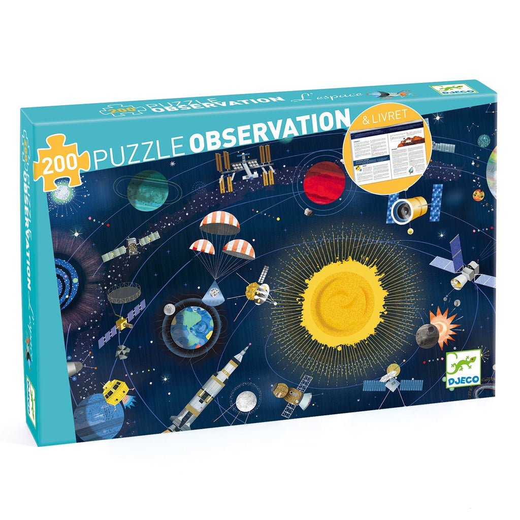 Djeco: Observation Puzzle - Space (200 Pieces) - Acorn & Pip_Djeco