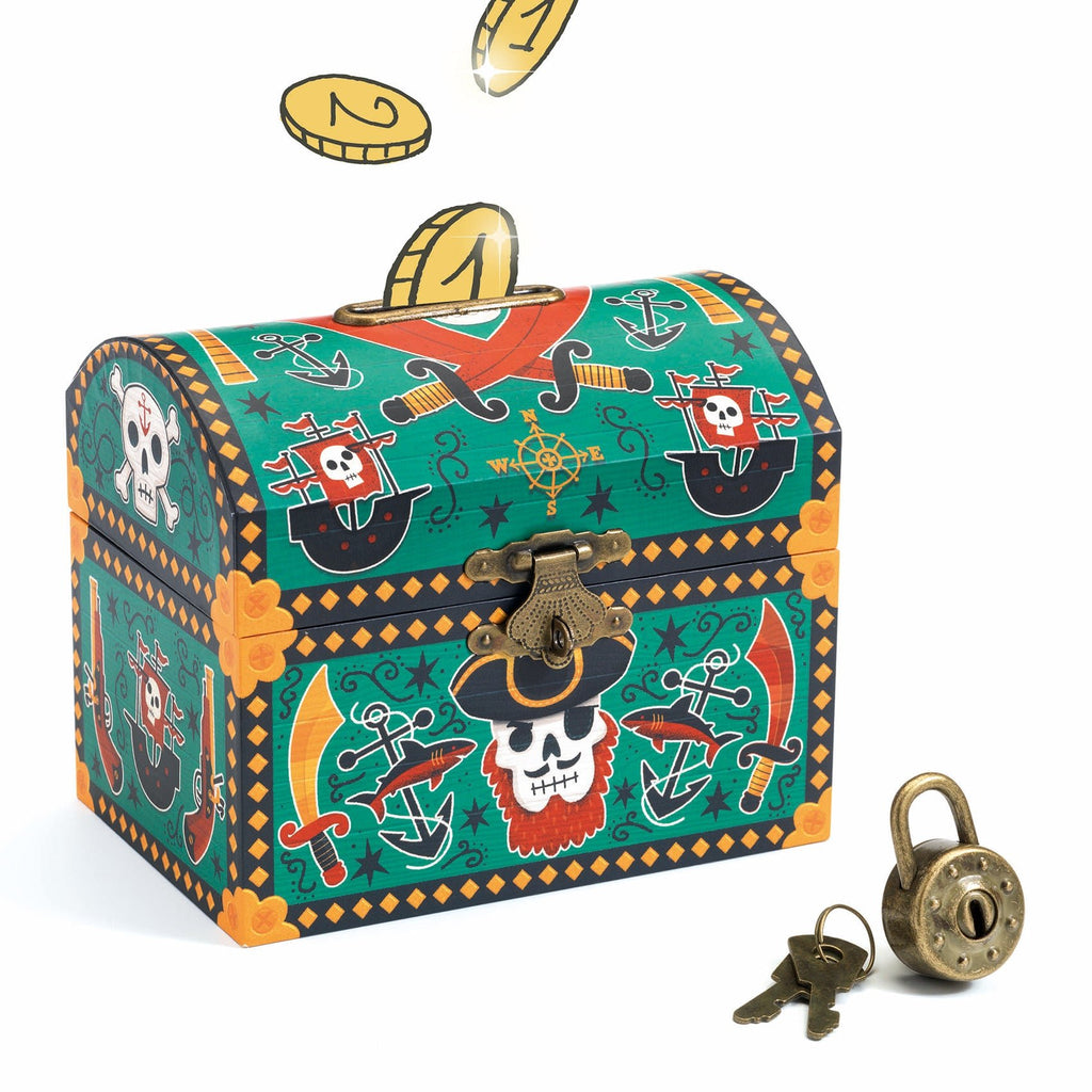 Djeco: Tirelire Money Box - Pirate - Acorn & Pip_Djeco