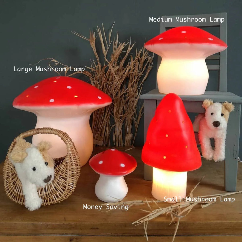 Egmont: Vintage Red Medium Toadstool Lamp - Acorn & Pip_Egmont