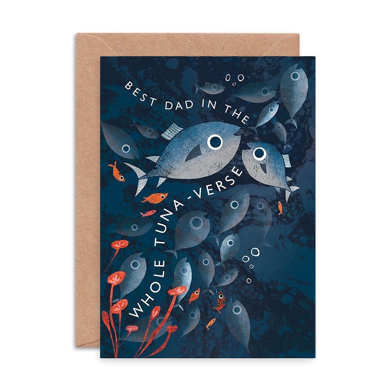 Emily Nash: Best Dad in the Whole Tuna - verse Greeting Card - Acorn & Pip_Emily Nash Illustration