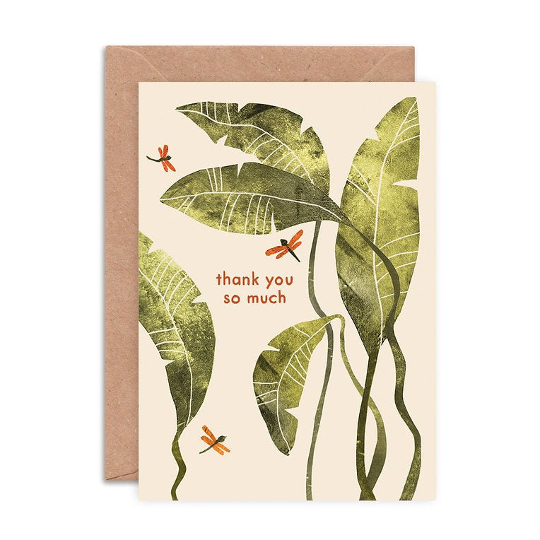 Emily Nash: Thank You Palms Greeting Card - Acorn & Pip_Emily Nash Illustration