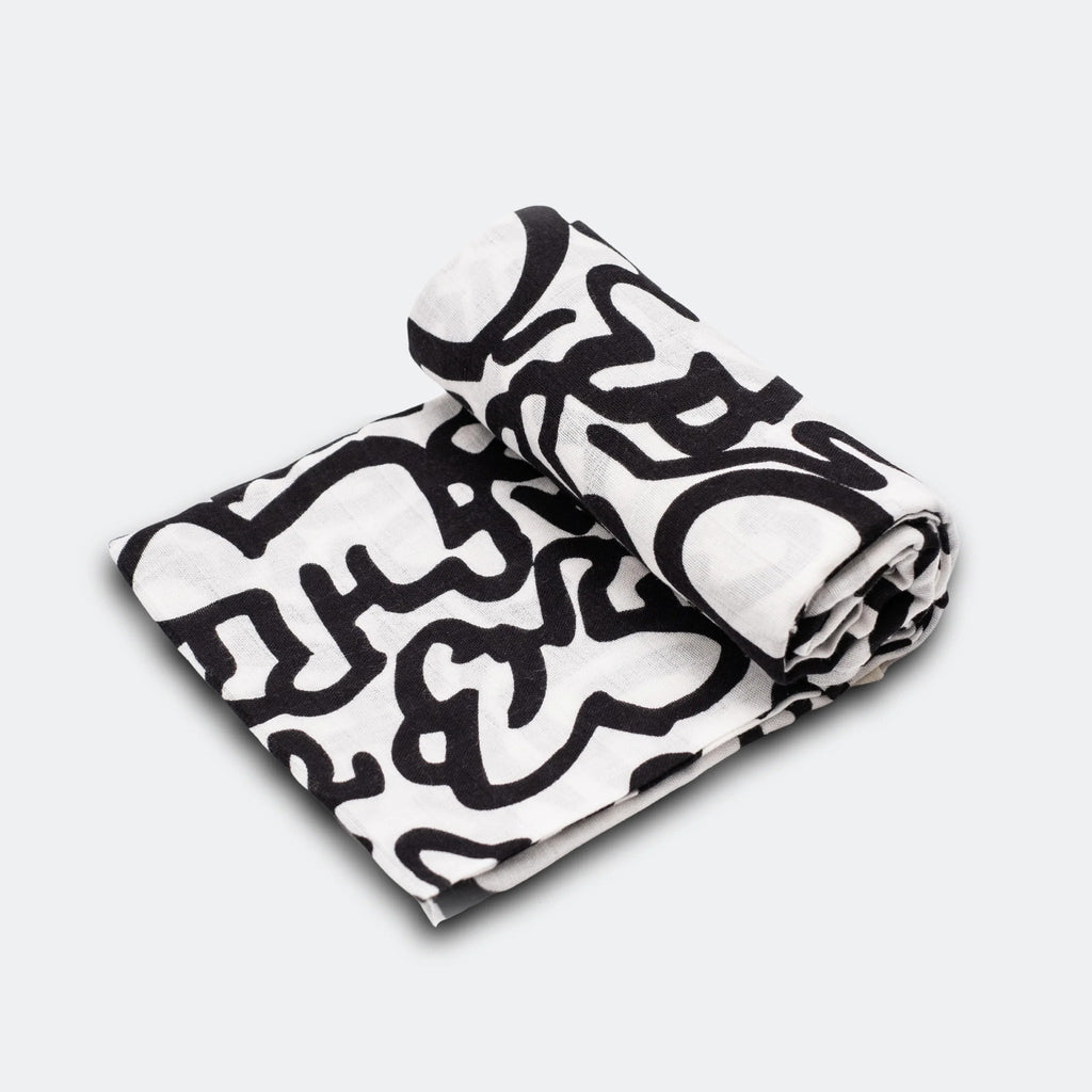 ETTA LOVES x KEITH HARING 'BABY' MUSLIN - for newborn to 4 months old babies - Acorn & Pip_Etta Loves