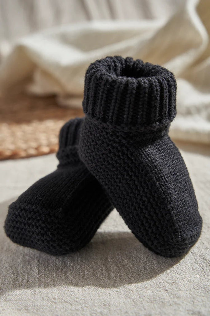 Fable & Bear: Booties - Black - Acorn & Pip_Fable & Bear