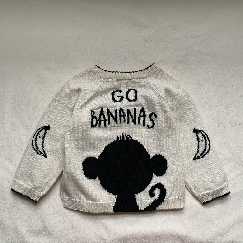 Fable & Bear: Go Bananas Monkey - Knitted Kids Jumper - Acorn & Pip_Fable & Bear