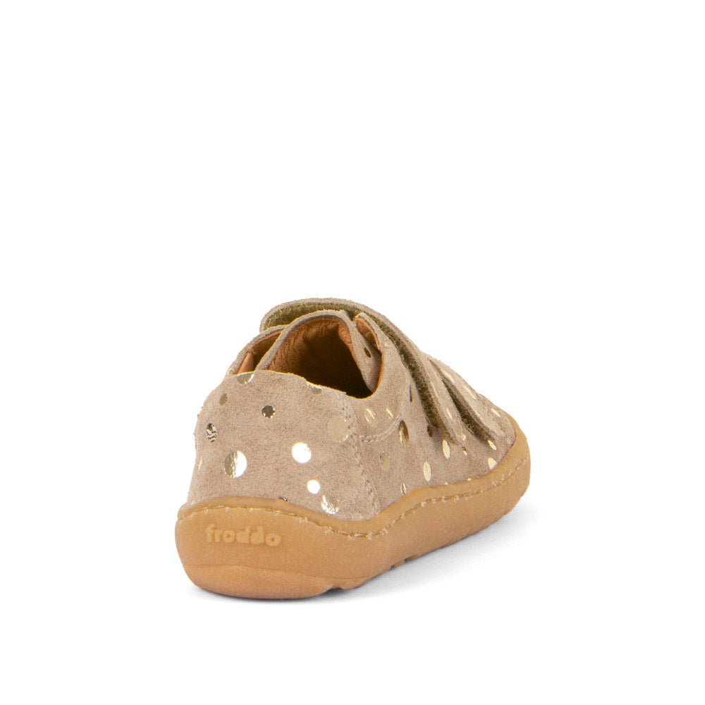 Froddo: Barefoot Double Velcro - Beige / Gold - Acorn & Pip_Froddo