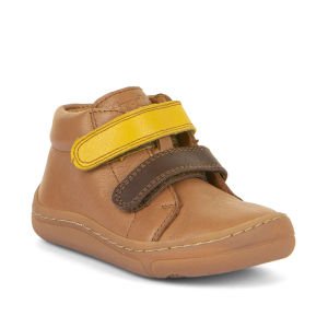 Froddo: Barefoot First Step - Cognac / Yellow Velcro - Acorn & Pip_Froddo