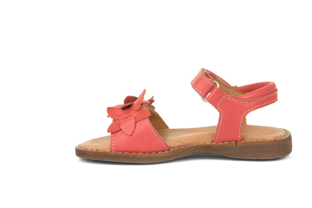 Froddo: Lore Flowers Girls Summer Sandals - Coral Leather - Acorn & Pip_Froddo