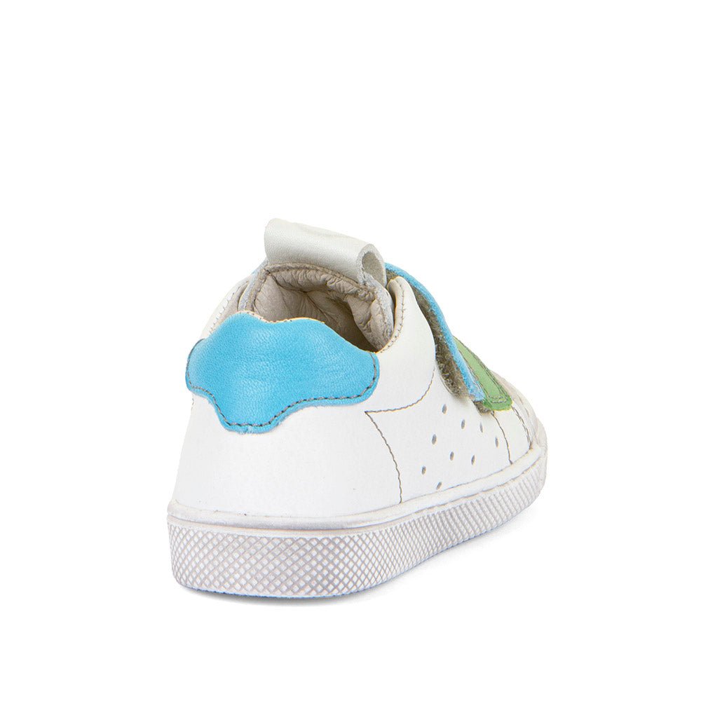 Froddo: Rosario Velcro Trainers - White / Blue & Green Straps - Acorn & Pip_Froddo