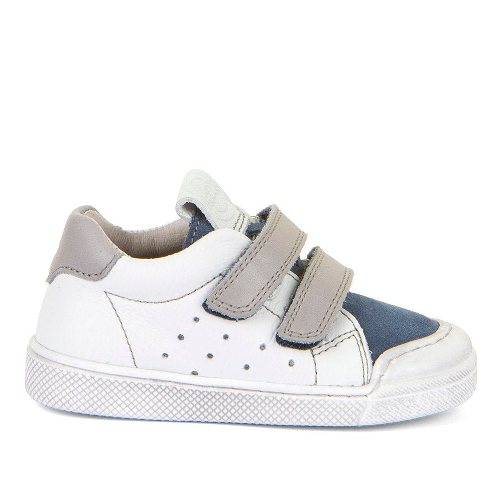 Froddo: Rosario Velcro Trainers - White / Grey Straps - Acorn & Pip_Froddo