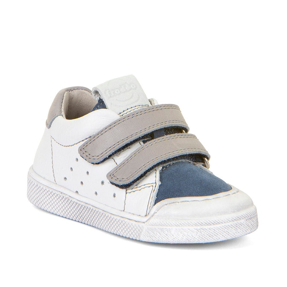 Froddo: Rosario Velcro Trainers - White / Grey Straps - Acorn & Pip_Froddo