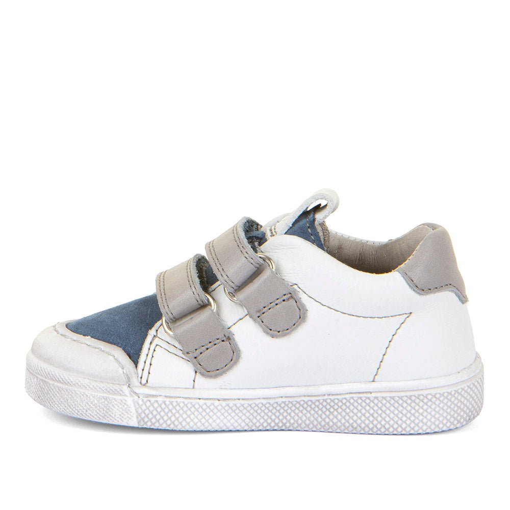 Froddo: Rosario Velcro Trainers - White / Grey Straps - Acorn & Pip_Froddo