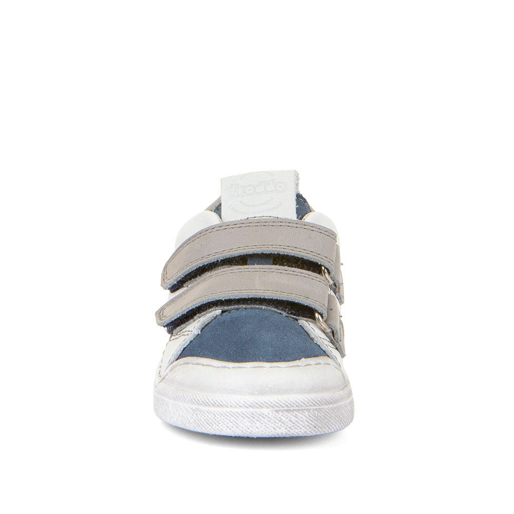 Froddo: Rosario Velcro Trainers - White / Grey Straps - Acorn & Pip_Froddo