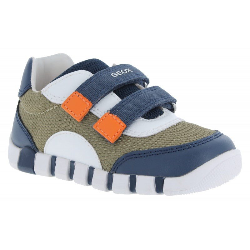 Geox: Iupidoo Velcro Trainers - Pistachio / Navy - Acorn & Pip_Geox