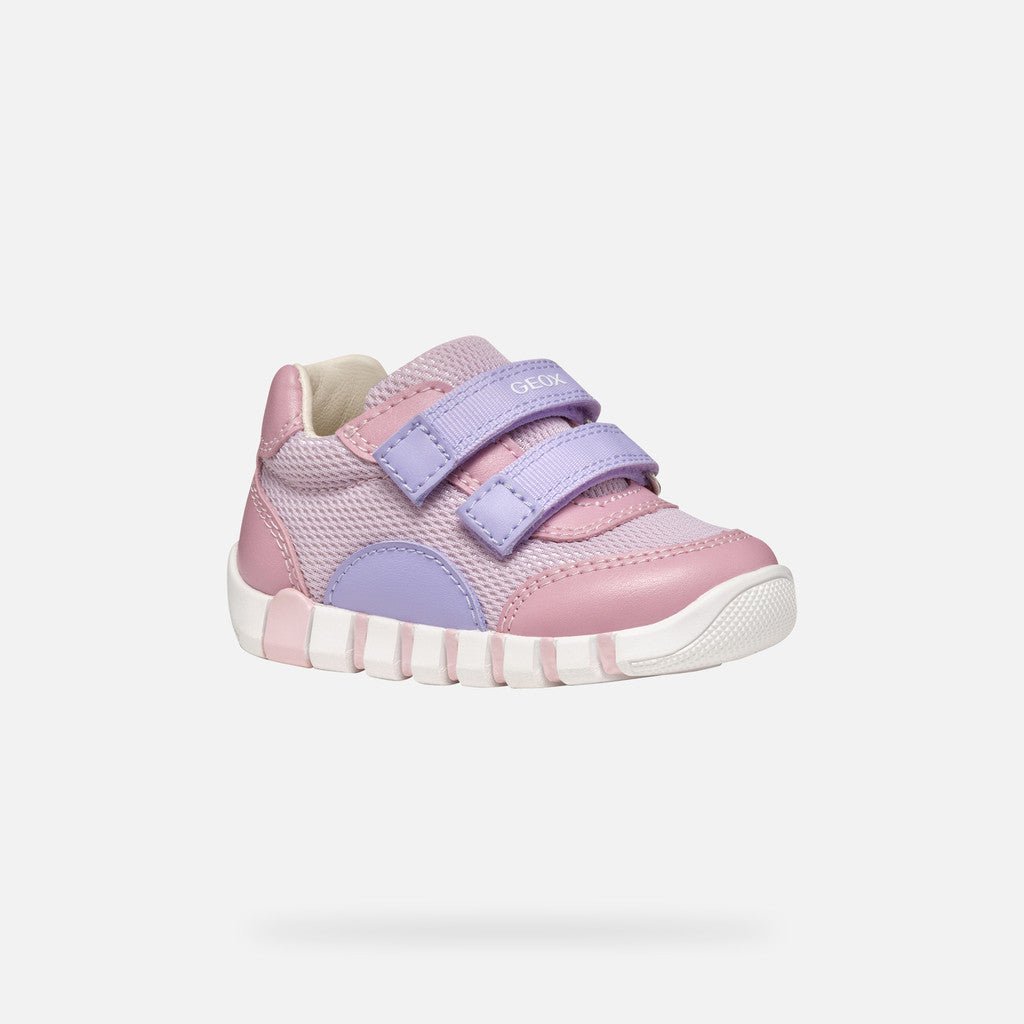 Geox: Iupidoo Velcro Trainers - Rose / Lilac - Acorn & Pip_Geox