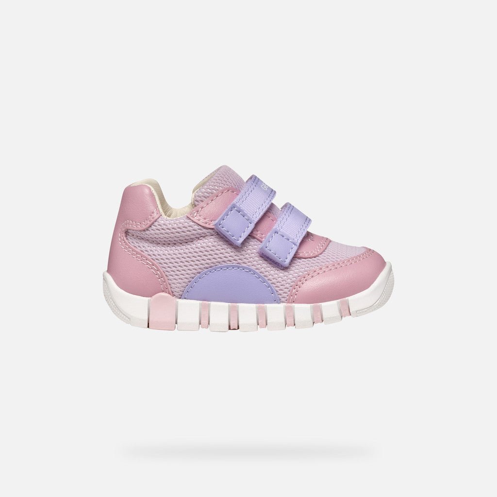 Geox: Iupidoo Velcro Trainers - Rose / Lilac - Acorn & Pip_Geox