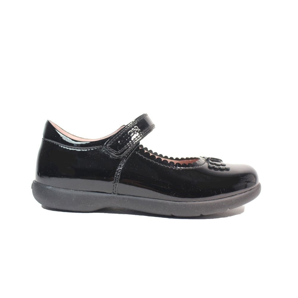 Geox: Naimara - Black Patent Scallop Mary Jane - Acorn & Pip_Geox