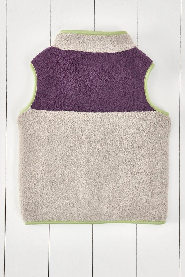 Grass & Air: Amethyst Purple & Geothermal Grey - Kids Gilet - Acorn & Pip_Grass & Air