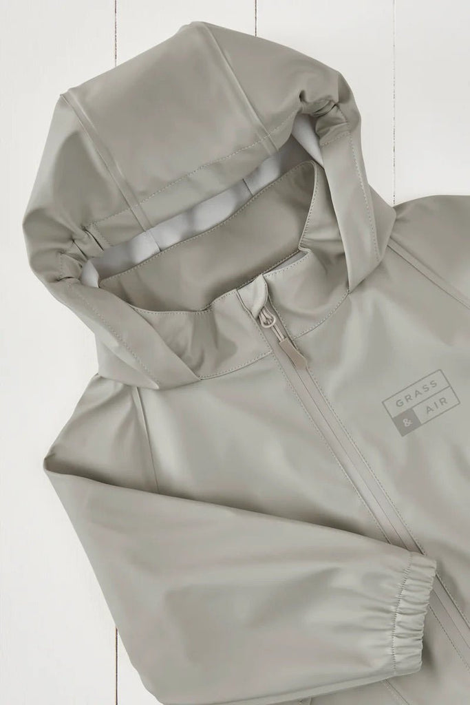 Grass & Air: Geothermal Grey Waterproof Rainster Jacket - Acorn & Pip_Grass & Air