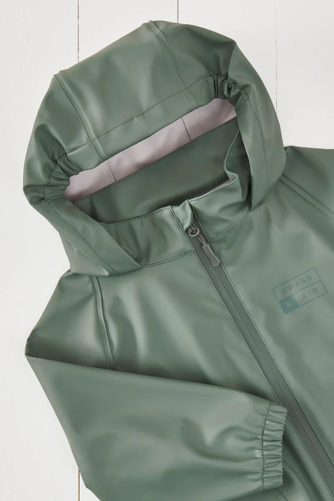 Grass & Air: Khaki Waterproof Rainster Jacket - Acorn & Pip_Grass & Air