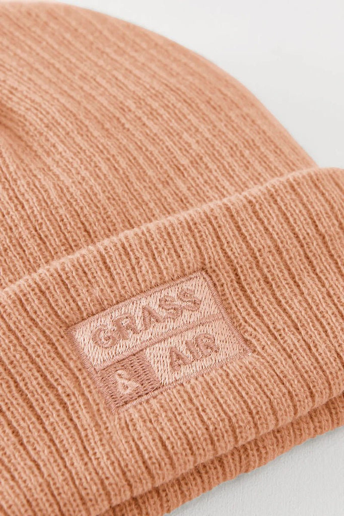 Grass & Air: Volcanic Orange Beanie Hat - Acorn & Pip_Grass & Air