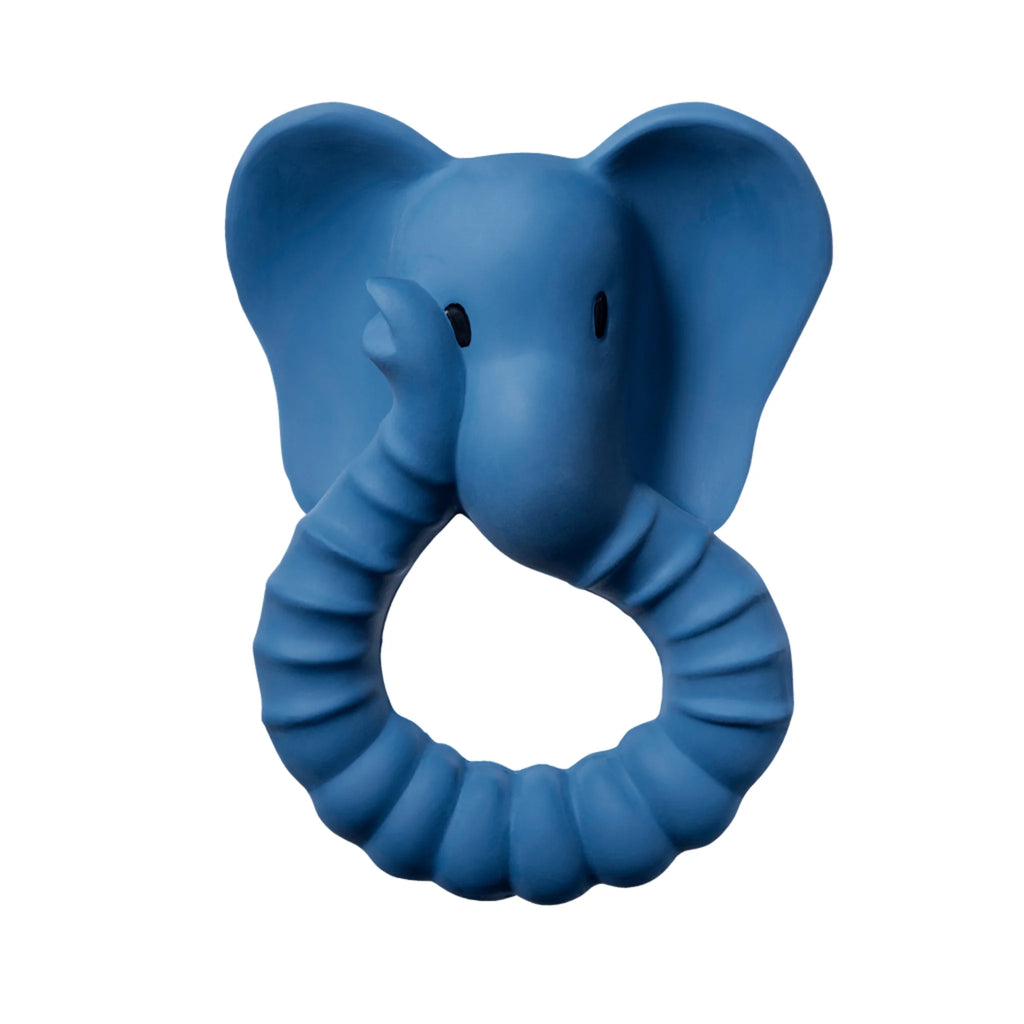 Natruba: Natural Rubber Teether - Elephant Blue - Teething Toys for Babies and Toddlers from Birth - Natural Rubber Eco-Friendly Teething Toys 0+ at Acorn & Pip