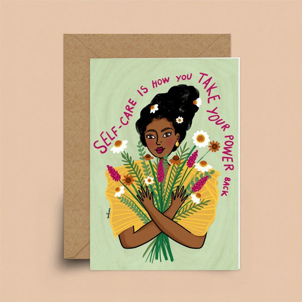 Hey Im Sakina: Self - Care Greetings Card - Acorn & Pip_Hey I'm Sakina