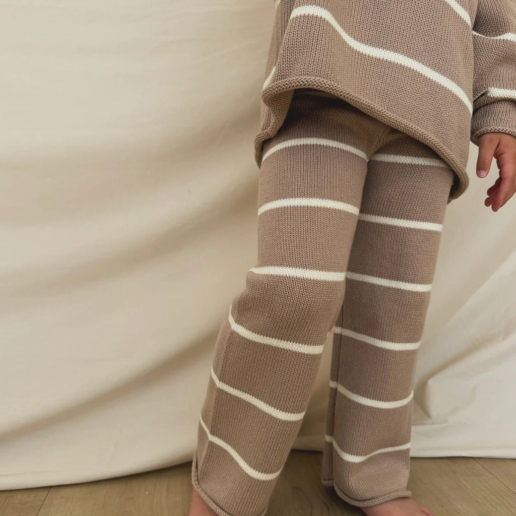 Hunter + Rose: Quinn Kids Pants - Fawn Stripe - Acorn & Pip_Hunter + Rose