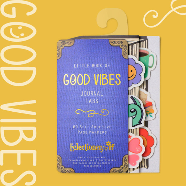 IF Eclectionery Good Vibes journal tabs with colourful floral designs