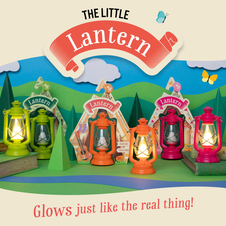 The Little Lantern mini LED lights in pink, orange and green