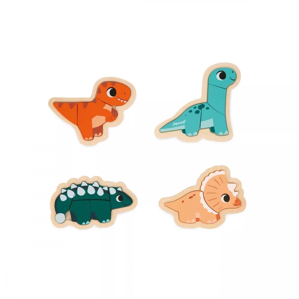 Janod: Dino - 4 Progressive Puzzles - Acorn & Pip_Janod