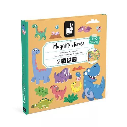 Janod: Magneti'Stories Dinosaurs - Magnetic Toy - Acorn & Pip_Janod